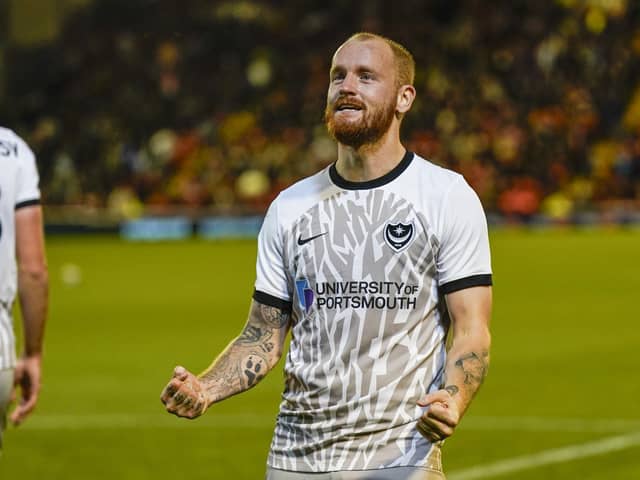 Connor Ogilvie scored in Pompey's 3-2 win at Barnsley on Tuesday night - but a groin strain prevented him from finishing the game
