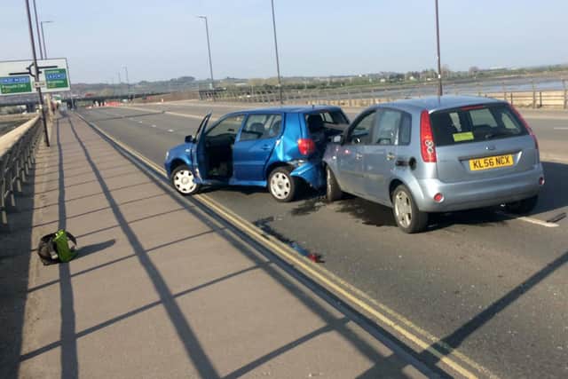 The accident closed the northbound Eastern Road , Portsmouth, on Thursday, April 9.

Picture: Simon Carter