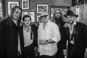 Huey Morgan (centre) with his new band. Picture by Eddie Hayes