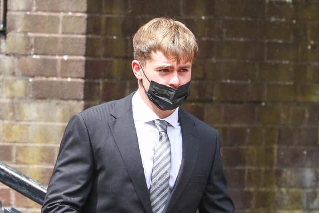 Joshua Kempster pictured at Portsmouth Crown Court. The teenage driver is on trial ,accused of causing the death of two motorcyclists.

(220421-7042)