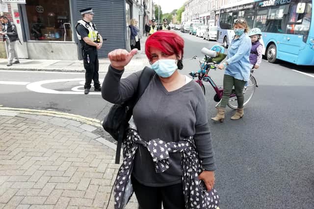 Anita Anongu from Waterlooville at a Black Lives Matter protest in Portsmouth. Picture: David George