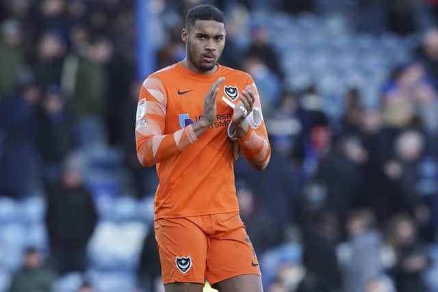 Gavin Bazunu has missed only one league match for Pompey this season.   Picture: Jason Brown