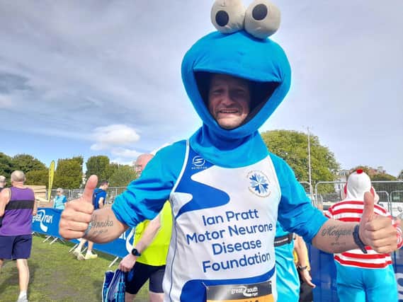 Carlo Van Leeuwen, 41 from Southampton, got into character as the Cookie Monster for the 2022 Great South Run. Picture: David George