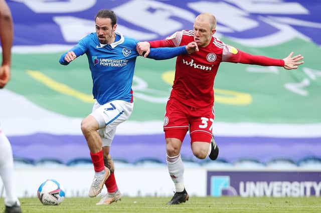Ryan Williams was devastated after Pompey's Accrington defeat ended hopes of reaching the play-offs. Picture: Joe Pepler