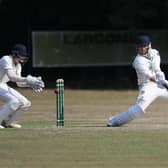 Josh Hill hit an unbeaten 69 as Sarisbury Athletic defeated St Cross 2nds by six wickets. Picture: Neil Marshall.