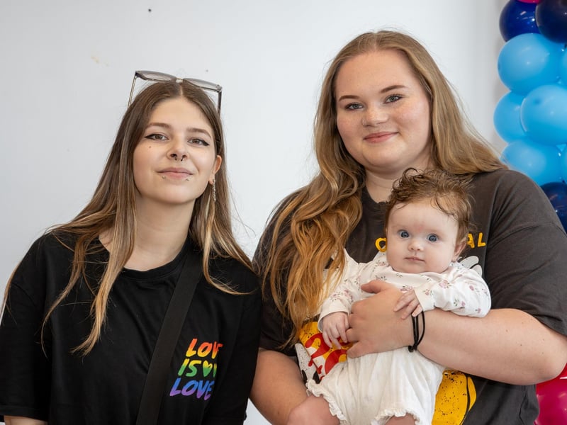 Students found out their A Level results this morning at St Vincent College as they prepare for their next steps in education.
Pictured - Kiera, 18 heading into work and Mia, 18 taking a gap year with daughter Gabriella, 4 months.
Photos by Alex Shute