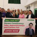 Alan Mak MP with exhibitors at his Jobs, Apprenticeships and Careers Fair