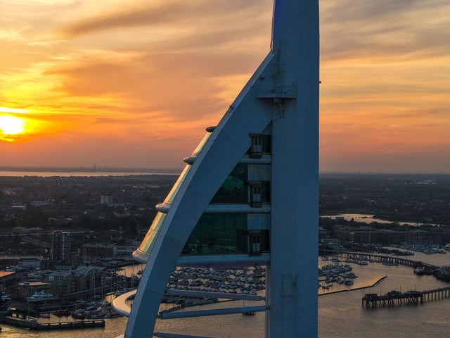 Spinnaker Tower at sunset