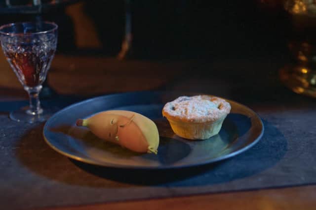 Ebanana Scrooge in the Aldi Christmas advert 2021. Picture: Aldi