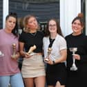 From left - Hawks' award winners Jodie Burchall, Liz Morgan, Sarah Butterworth, Ali Green and Chloe Dark. Picture by Dave Haines.