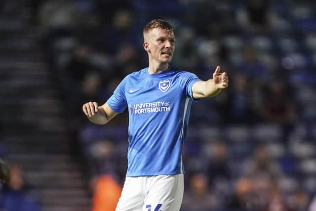 Pompey defender Paul Downing may make a premature return against Wycombe Wanderers.   Picture: Jason Brown/ProSportsImages