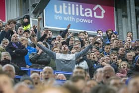 Pompey fans inside Fratton Park. Picture: Habibur Rahman