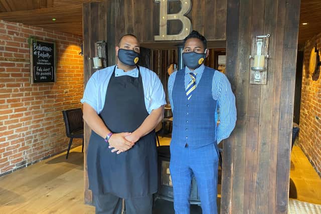 Head chef, Jack Sancherey-Evans with general manager, Terence Carvalho at Becketts in Southsea.