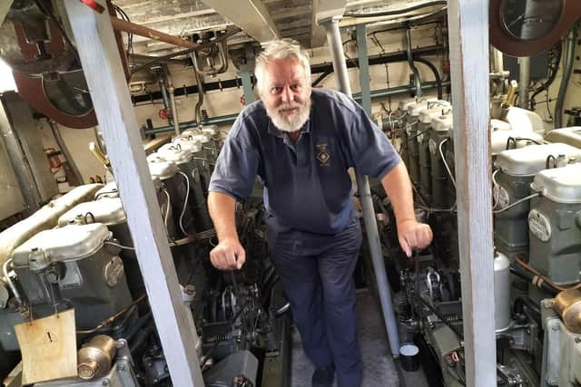 Alan Watson OBE, captain of HMS Medusa.