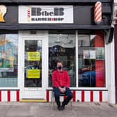 Mike Yeoman waiting to get his haircut outside Bob the Barbershop, Albert Road Picture: Habibur Rahman