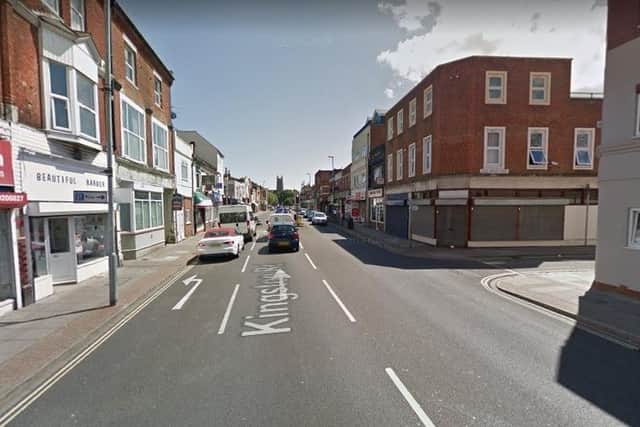 The collision yesterday evening, on Kingston Road, involved two cyclists and a black Vauxhall Corsa. Picture: Google Street View.
