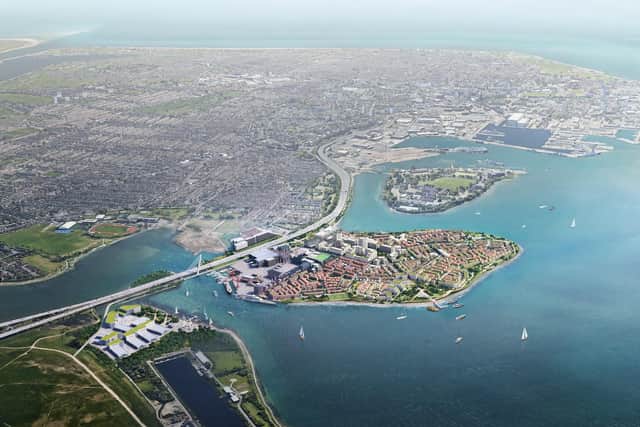 New images of Portsmouth City Council's proposed Lennox Point development at Tipner West Lennox PointIssued by the council September 2021