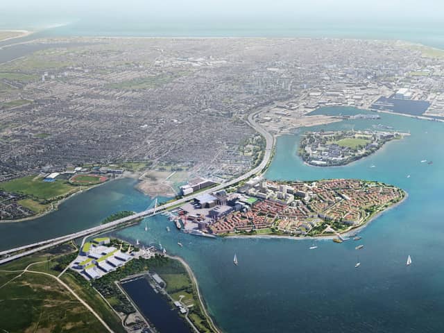 New images of Portsmouth City Council's proposed Lennox Point development at Tipner West Lennox PointIssued by the council September 2021