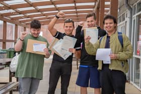 Pictured: Students pleased with their results. Picture: Habibur Rahman.