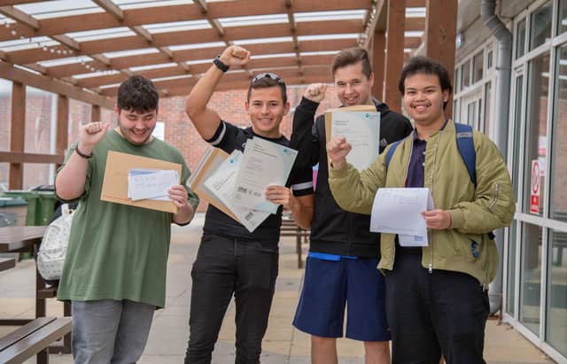 Pictured: Students pleased with their results. Picture: Habibur Rahman.