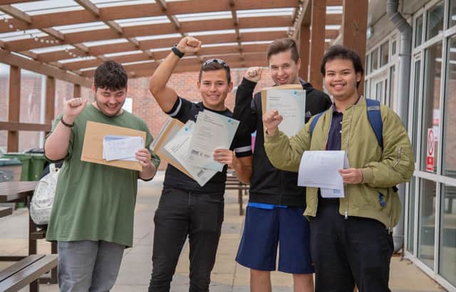 Pictured: Students pleased with their results. Picture: Habibur Rahman.