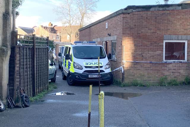 Police investigating after a murder in Kingston Crescent, North End. Picture taken on December 20. Picture: Ben Fishwick