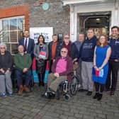 Suella Braverman with veterans and some of the Help for Heroes team outside Westbury Manor Museum, Fareham
Picture: Habibur Rahman