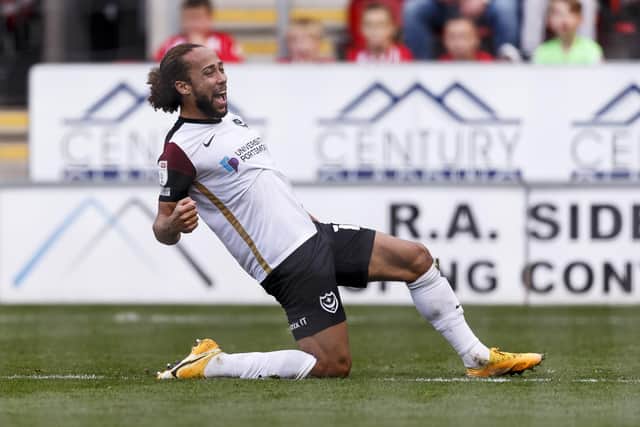 Pompey forward Marcus Harness. Picture: Daniel Chesterton