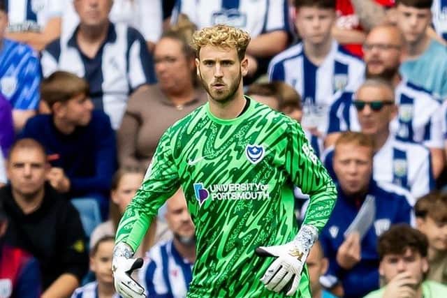 Nicolas Schmid broke his hand in Pompey’s goalless draw at St Mary’s last month.