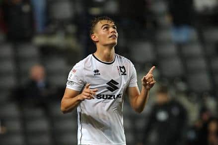 Scott Twine bagged two goals for MK Dons today