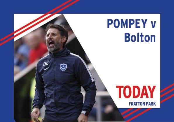 Pompey play host to Bolton Wanderers today at Fratton Park
