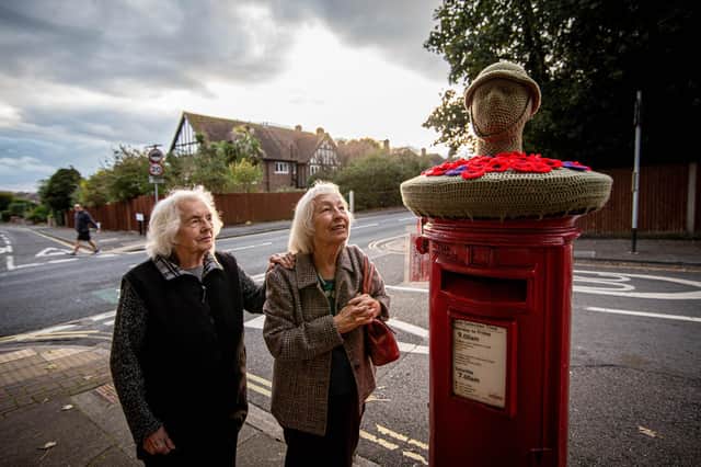 A post box at Burrill Avenue, Cosham. Pictured: Joan Moore 87 and Brenda Bayliss 86.
Picture: Habibur Rahman