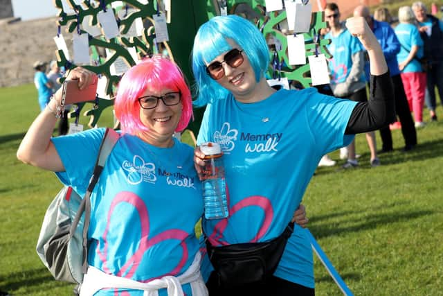 Monica Jackson, 53, and Georgia Bettam, 20, who are waking for their dementia clients. Picture: Sam Stephenson