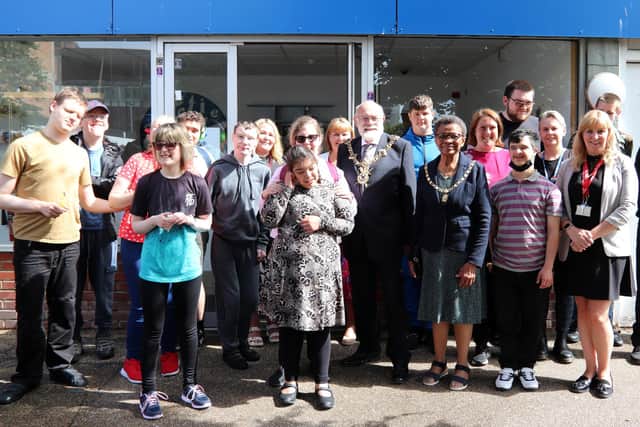 Lord Mayor Hugh Mason and Lady Mayoress Marie Costa with SEND volunteers.