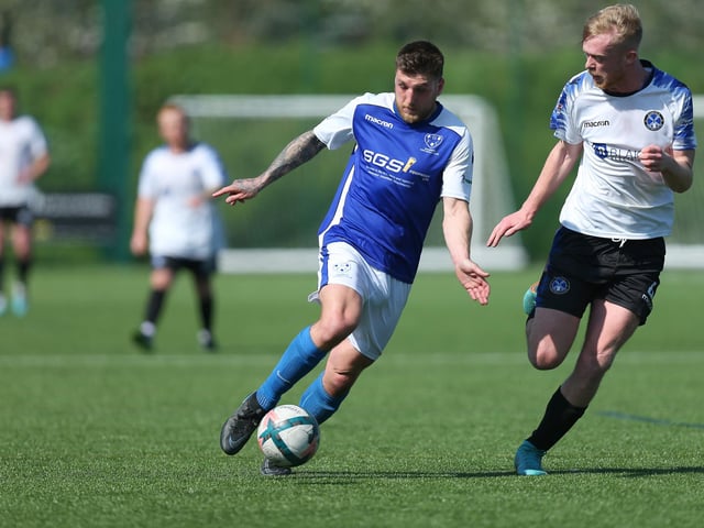 Denmead's Ryan Chandler, left, and Jacob Mulligan. Picture: Chris Moorhouse