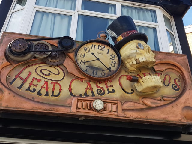 Head Case Curios' shopfront in Albert Road