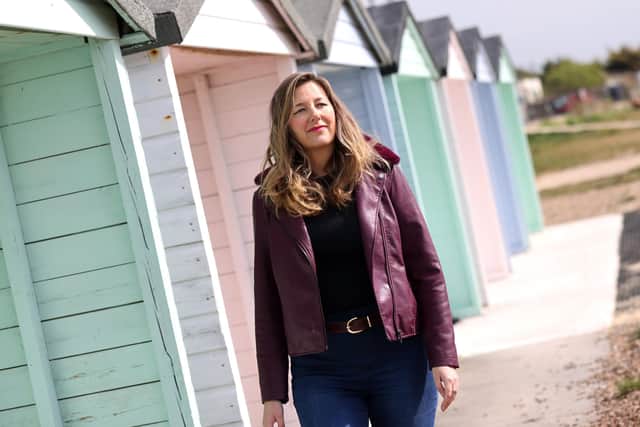 Former News reporter Elise Sargent has been diagnosed with bowel cancer. Pictured on Eastney Seafront, April 2025 Picture: Sam Stephenson.