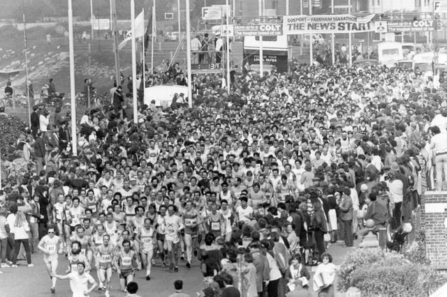 Gosport and Fareham marathon in April 1987. The News PP883