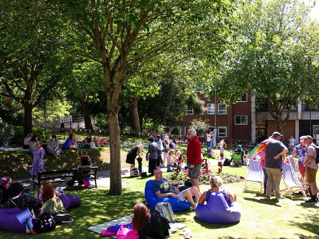 Fareham's first Pride picnic, Civic Gardens, Fareham
Picture: Chris Moorhouse (130626-65)