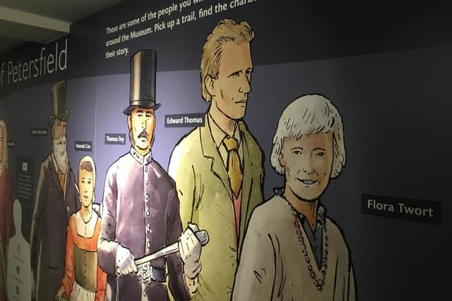 A mural inside the Petersfield Museum
