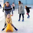 Portsmouth Ice Rink, Guildhall Square Portsmouth, Portsmouth, Portsmouth, UK last year.

Pictured is Daniel Goulding with Evie, 4.