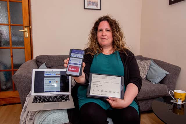 Lorna Hart came very close to winning the Euromillions, but swapped her usual lucky numbers for a lucky dip - meaning she missed out on a £3.6m win. Picture: Habibur Rahman