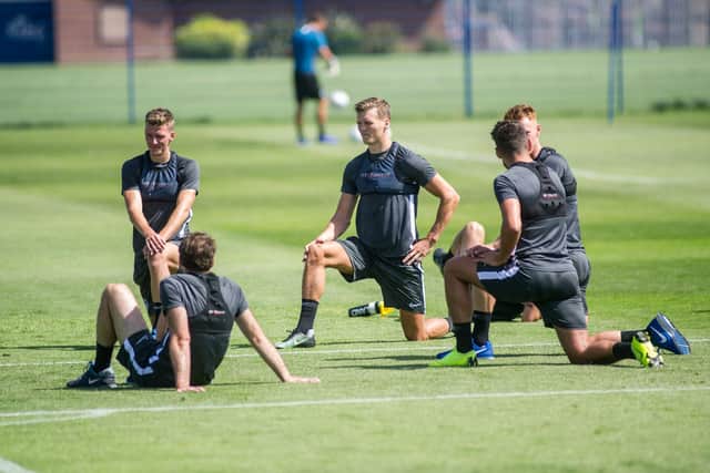 Pompey's player during pre-season last summer. Picture: Habibur Rahman