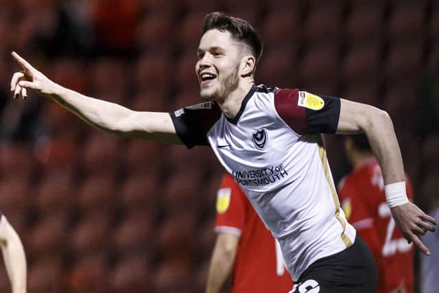George Hirst has scored 10 goals for Pompey in all competitions this term. Picture: Daniel Chesterton/phcimages.com