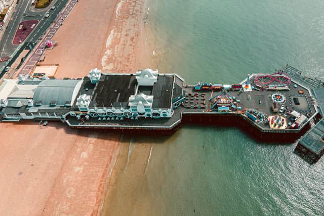 South Parade Pier, looking east Picture: Neil Campbell Instagram: @Skymariner www.skymarinerdrone.com