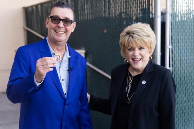 Tom Ingram with mayor of Las Vegas Carolyn Goodman.