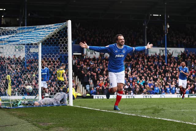 Brett Pitman scored 42 times in 99 appearances during his three seasons with Pompey. Picture: Joe Pepler