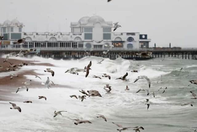 A yellow weather warning has been issued for Portsmouth
