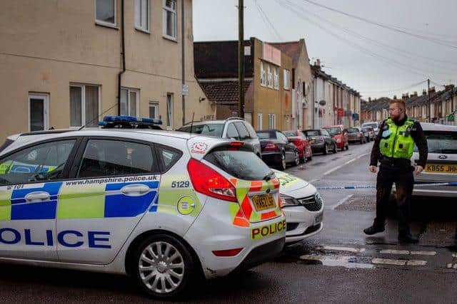 The police cordon in Margate Road earlier this week. Picture: Habibur Rahman