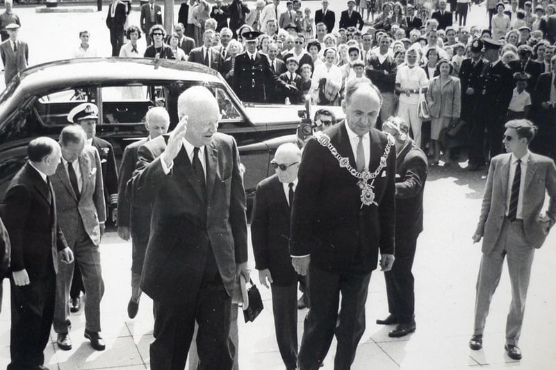 Ike Eisenhower revisiting the Portsmouth on August 6, 1963. Picture: The News